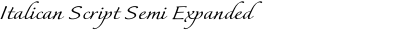 Italican Script Semi Expanded